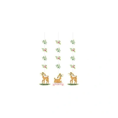 Image of Creative Converting PC350486 Deer Little One Hanging Cutouts I Pink 3 Pcs