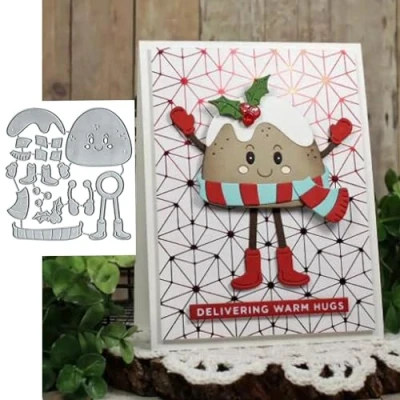 Image of Cookie Man Metal Die Cuts,Merry Christmas Gingerbread Cutting Dies Cut Stencils DIY Scrapbooking Decorative Embossing Paper Party Wedding Card Making