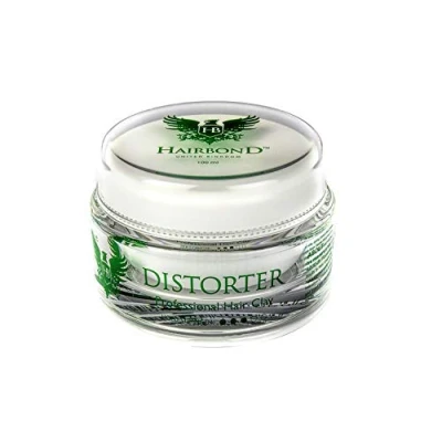 Image of Hairbond United Kingdom Distorter Professional hair Clay (100ml) mens premium wax MEDIUM HOLD, MAXIMUM TEXTURE and MATTE FINISH