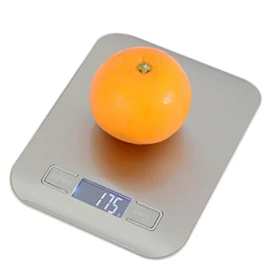 Image of TOPWAY Digital Kitchen Scale 5kg 11lbs, Premium Stainless Steel Ultra Thin Electronic Food Weighing with LCD Display for Home Cooking Baking 833162