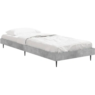 Image of vidaXL Bed Frame without Mattress Concrete Grey 75x190 cm Small Single