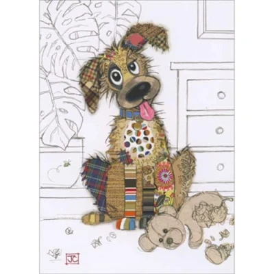 Image of Bug Art Blank Greeting Card Murphy Mutt Multicolour G024
