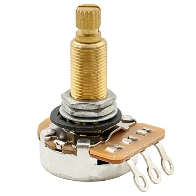 Image of Musiclily Pro HD B500K Full Brass Metric Coarse 18 Spline Split Long Shaft Pot Linear Taper Potentiometer for Electric Guitar Bass