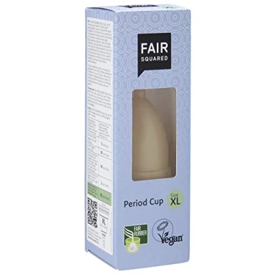 Image of Fair Squared 100% Natural FSC Latex mestrual Cup XL 20ml, Rubber, Black, One Size