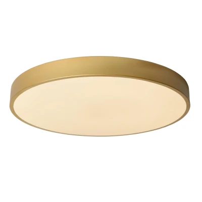 Image of Unar Modern Flush Ceiling Light Ø 49.5cm LED Dim. 1x36W 2700K 3 StepDim Matt Gold, Brass