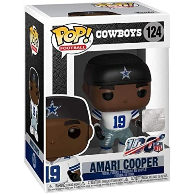 Image of Funko 42869 POP. Vinyl: NFL: Cowboys Amari Cooper (Home Jersey) Collectible Figure, Multicolour