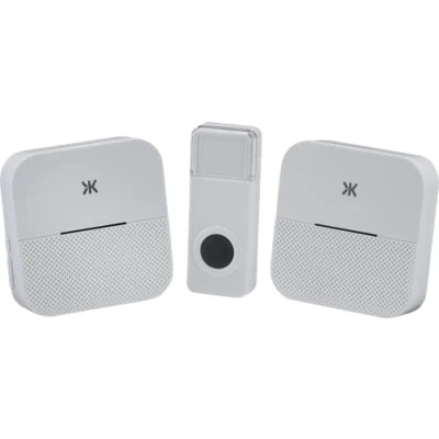 Image of KnightsBridge Wireless plug in dual receiver door chime system white