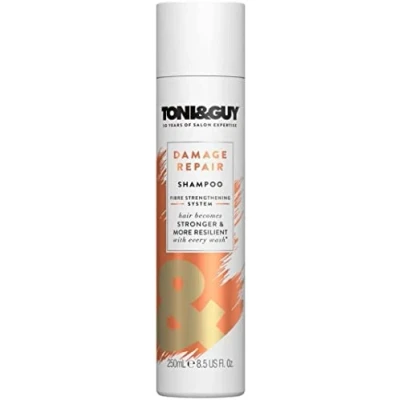 Image of Toni &amp; Guy Professional Damage Repair Shampoo With Keratin Active Technology Patented Fibre Strengthening System Designed To Strengthen And Nourish Dry, Brittle Damaged Hair 250ml