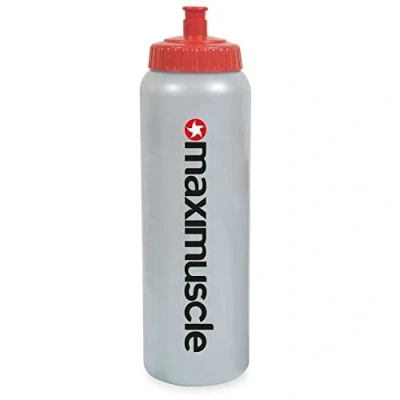 Image of Alliance Sports Maximuscle Original Screw Cap 1ltr Water Bottle Grey/Red