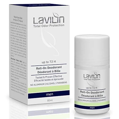 Image of LAVILIN Roll On Deodorant For Men Up to 72 Hour Long Lasting Protection The Different Way Prevent Unpleasant Odors Alcohol, Paraben and Aluminum Free Cruelty Kind Skin 2.7 oz