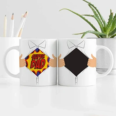 Image of Gift Republic Superdad Hero Heat Revel Mug Father&#039;s Day Birthday for Dad