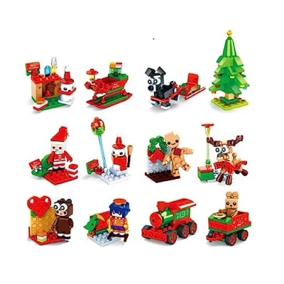 Image of Karrma Ltd. Christmas Building Block Kits 12 Designs Ideal Stocking fillers, Party Favours, Lucky dip prizes, Pocket Money Toys, and Small Gifts.