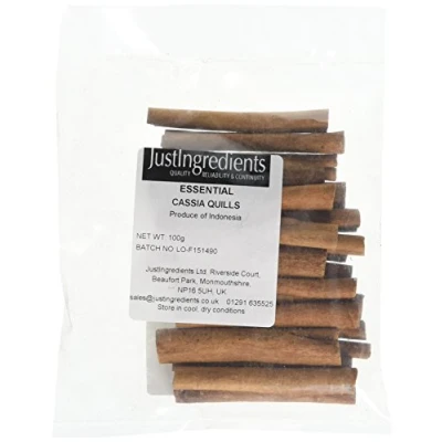 Image of JustIngredients Essentials Cassia Quills, 100 g Pack of 5