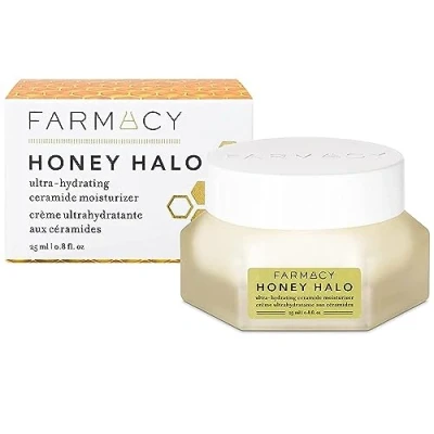 Image of Farmacy Honey Halo Ceramide Face Moisturizer Cream Hydrating Facial Lotion for Dry Skin (100 ml)