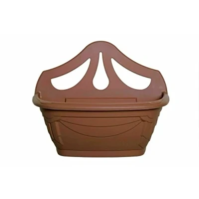 Image of PAIR OF WHITEFURZE VENETIAN WALL PLANTER TERRACOTTA 42 cm