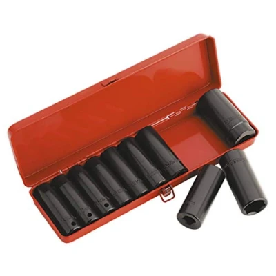 Image of Sealey Premier Impact Socket Set 10pc 1/2&quot;Sq Drive Deep Metric