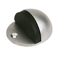 Image of Excel Hardware Door Stop Oval / Half Moon Floor Mounted Satin Chrome