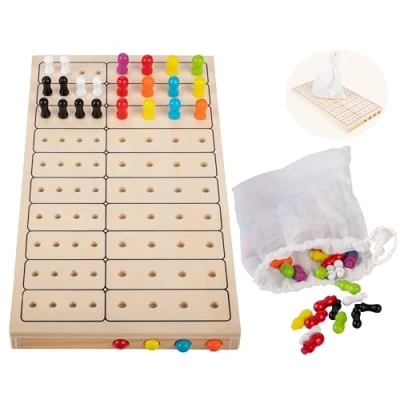 Image of Engelhart 340926 Master Color Codebreaker Wooden Travel Game Compact Logic for Ages 6 and Up