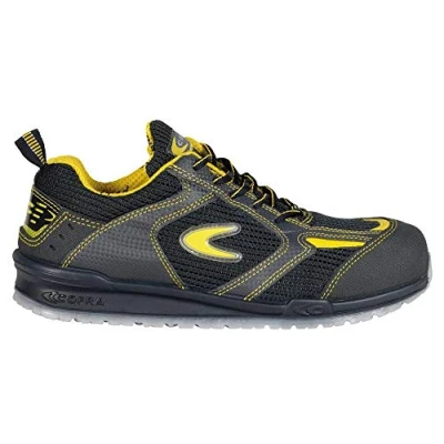 Image of Cofra 78450 000.W43 Size 43 S1 P SRC &quot;Carnera&quot; safety Shoes Black/Yellow EN certified