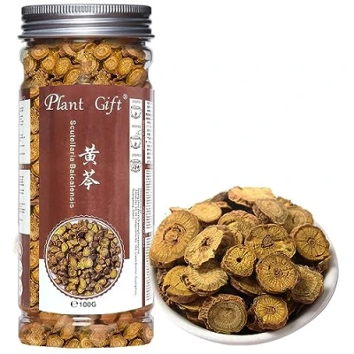 Image of Plant Gift Chinese Skullcap Herb Tea Organic Herbal, Huangqin/Scutellaria Baicalensis, Bulk, Pure And Medicinal Grade 100G