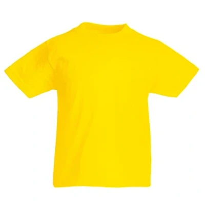 Image of Fruit of the Loom Kids Value Short Sleeve T Shirt Yellow 9 11