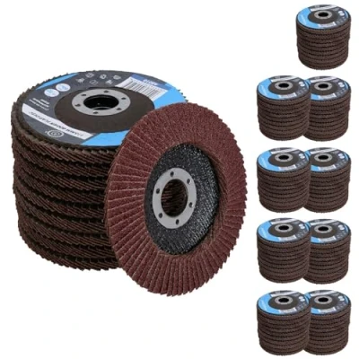 Image of 10 x Flap Discs 40 Grit Angle Grinder 4.5&quot; (115mm) Flat Sanding Grinding TE230