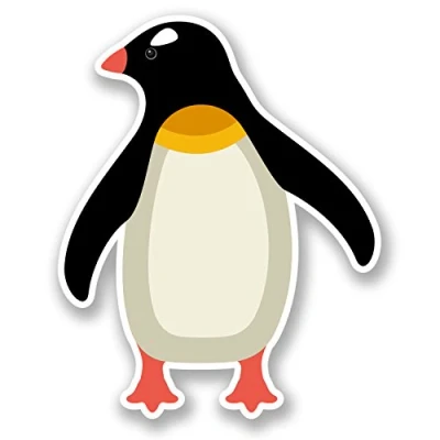 Image of 2 x 10cm Penguin Vinyl Sticker Bike Laptop Helmet Car Bird Kids Fun #5821 (8cm Wide Tall)