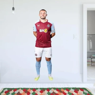 Image of Aston Villa Wall Sticker McGinn 23/24 Player + AVFC Decals Football Art (120cm Height)