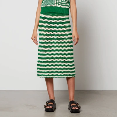 Image of Baum Und Pferdgarten Women&#039;s Ciel Knitted Skirt Cream/Green XL
