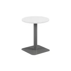 Image of Vivace 600mm Mid Table White Top and Silver Legs Ref CH2684SVWH