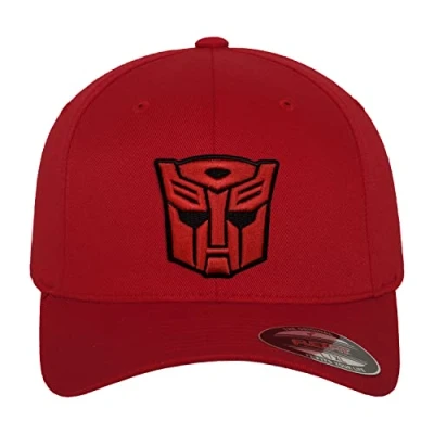 Image of Transformers Officially Licensed Autobots 3D Patch Flexfit Baseball Cap (Red), Large/X Large