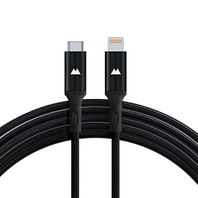 Image of Mous USB C to Lightning Charging Cable Nylon Braiding 3m Black