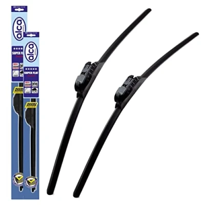 Image of Alca Germany Fits Peugeot 208 2020 onwards Flat Windscreen Wiper Blades Front Set 24&quot; 16&quot; ASF2416TL