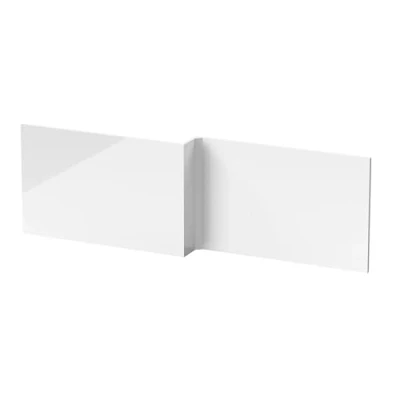 Image of 1700mm Gloss White L Shape Shower Bath MDF Front Panel