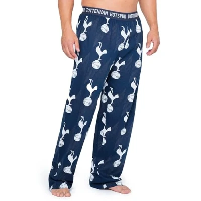 Image of Tottenham Hotspur Mens Pyjamas Comfy Nightwear Pyjama Bottoms for Men Teenagers Lounge Wear PJs Spurs Gifts (3XL, Navy Aop)