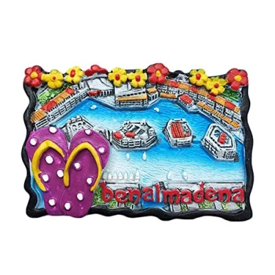 Image of Benalmadena Spain 3D Fridge Magnet Travel Sticker Souvenir,Home &amp; Kitchen Decoration,Spain Refrigerator
