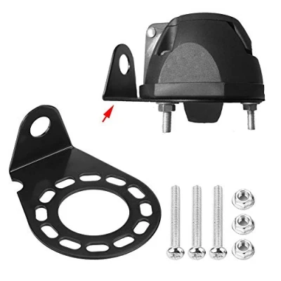 Image of Car Trailer Mounting Bracket, Metal Bracket Holder for 7 Pin 13 Caravan Towing Connector Plug Socket Right Angle