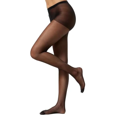 Image of Nur Die Women&#039;s Seidenfein Strumpfhose Tights, 15 Den, Black Schwarz (Schwarz 94), L (44 48 EU)