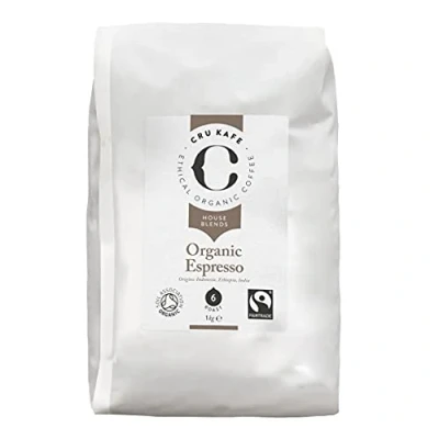 Image of Cru Kafe Rich Espresso Italian Blend of Arabica &amp; Robusta Whole Coffee Beans 1kg