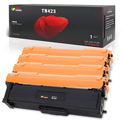 Image of Toner EXPERTE Compatible Brother TN423 TN421 Cartridge Replacement for TN 423 421 DCP L8410CDW HL L8260CDW L8360CDW L9310CDW MFC L8690CDW L8900CDW 4 Pack