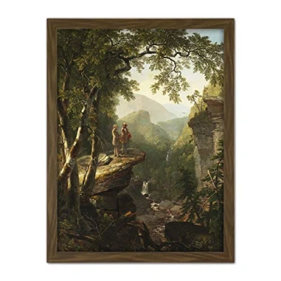Image of Durand Kindred Spirits Painting Large Framed Art Print Poster Wall Decor 18x24 in