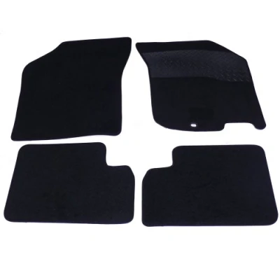 Image of Sakura Mat Set Carpet with Rubber Heelpad for Vauxhall Agila 09 11 Black