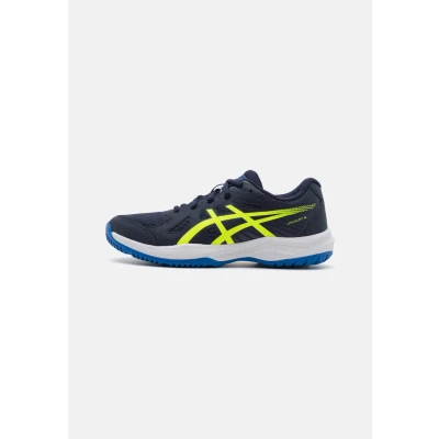 Image of Asics Upcourt 6 Unisex Handball shoes for kids, Size: K13.5, Midnight/safety yellow Textile/synthetics