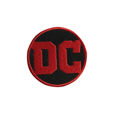 Image of DC Comics Circle Superhero Movie Logo Embroidered Iron on Patch Sew Badge Applique for Clothes