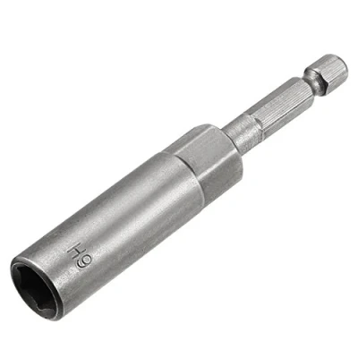 Image of Sourcingmap 1/4&quot; Quick Change Hex Shank 9mm Nut Setter Driver Drill Bit, 80mm Length, Metric No Magnetic