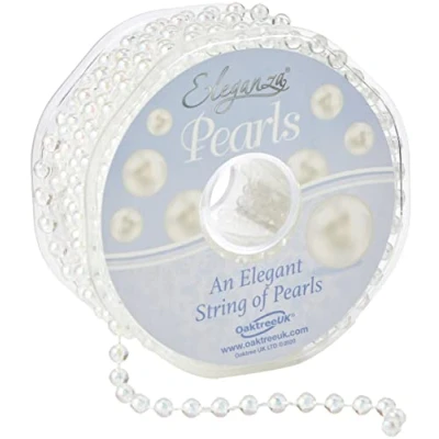 Image of Eleganza Pearl Bead String 6mm x 10m Iridescent No. 42, 0.3x0.3x1.05 cm