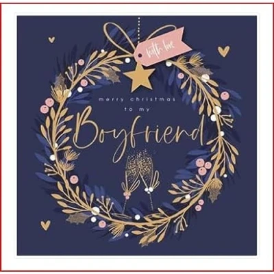 Image of UK Greetings Boyfriend Christmas Card Merry to My