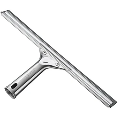 Image of Unger 92101 Professional Stainless Steel Heavy Duty Squeegee, Silver, 12&quot;