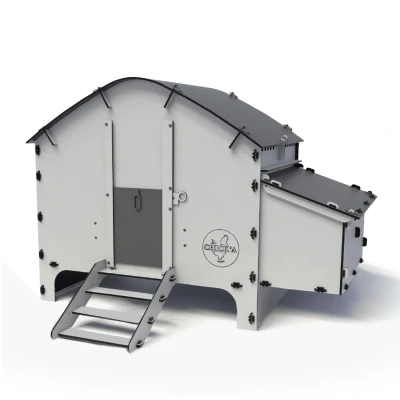 Image of Harmony by Chick&#039;A Medium Chicken House Fox Proof Hen Coop for Poultry Up to 6 hens Made from 70% Recycled Plastic Waterproof Sleek and Secure
