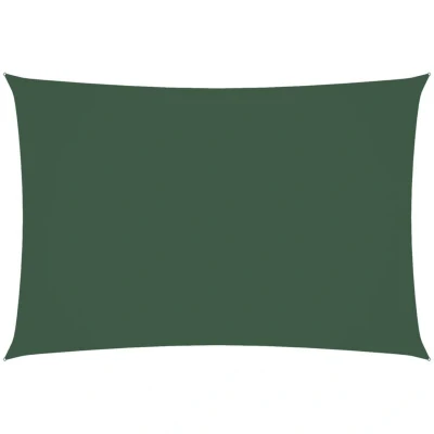 Image of vidaXL Sunshade Sail Oxford Fabric Rectangular 3x5 m Dark Green